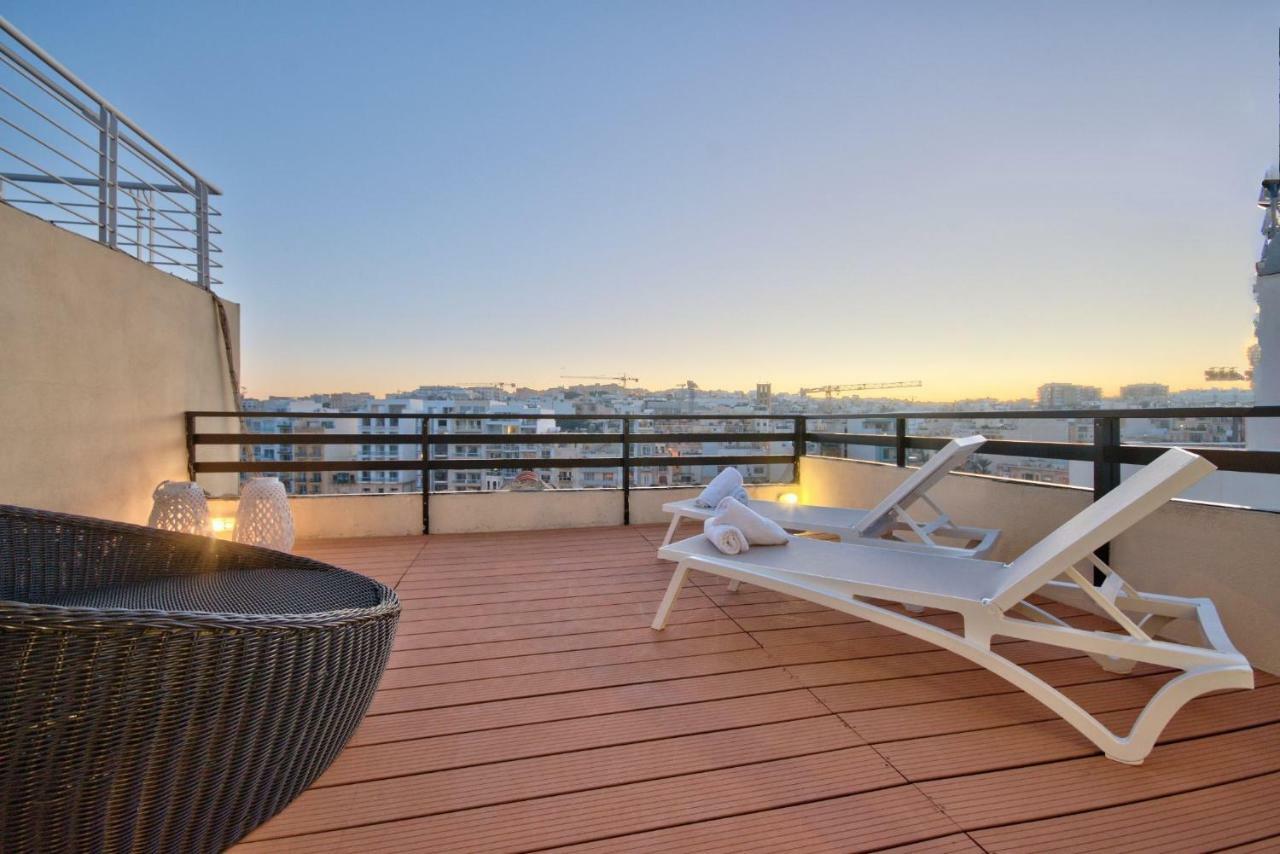 Spinola Court - Stunning Seaview Apartment & Penthouse On Spinola Bay By Shortletsmalta St. Julian's Exterior foto