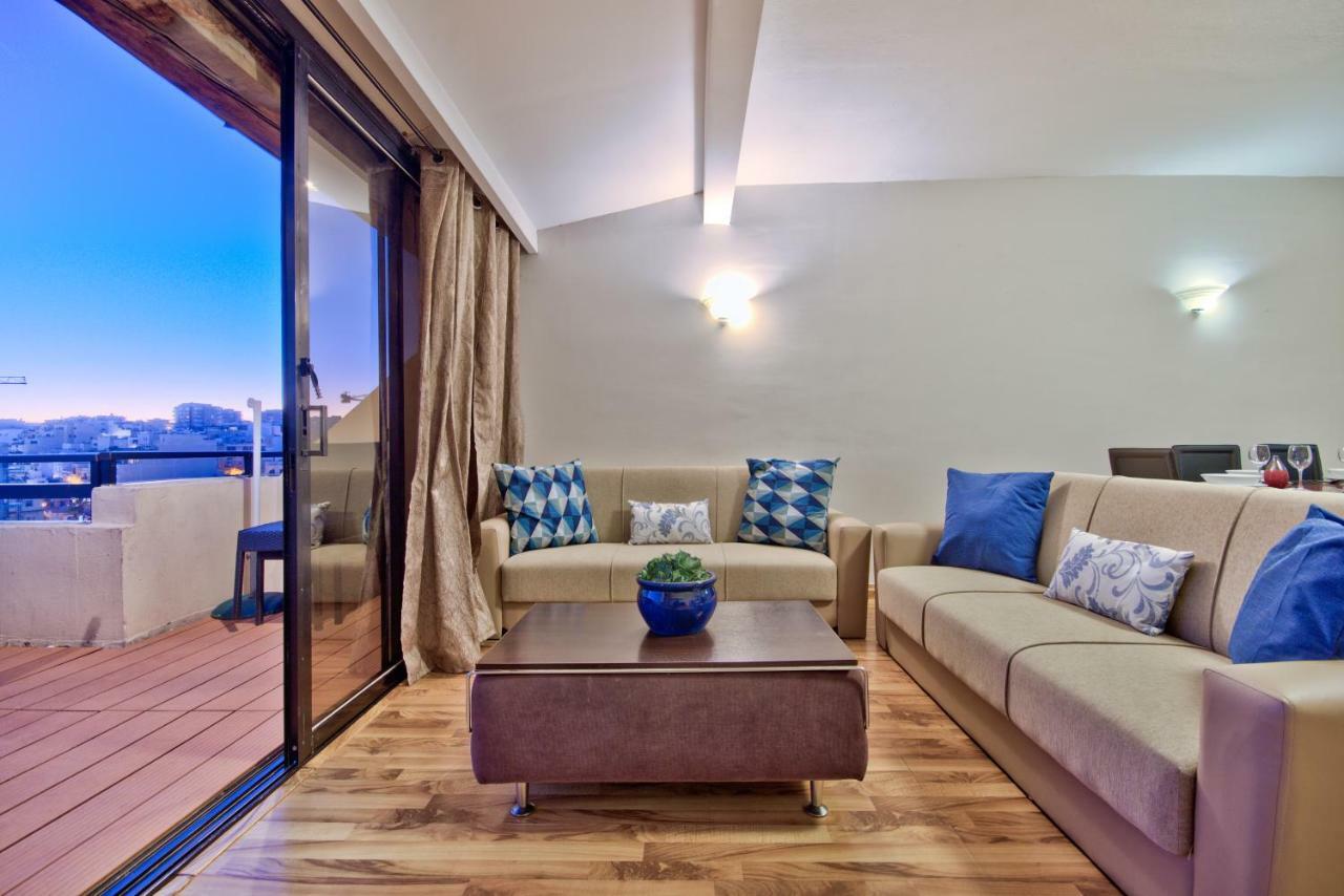 Spinola Court - Stunning Seaview Apartment & Penthouse On Spinola Bay By Shortletsmalta St. Julian's Exterior foto